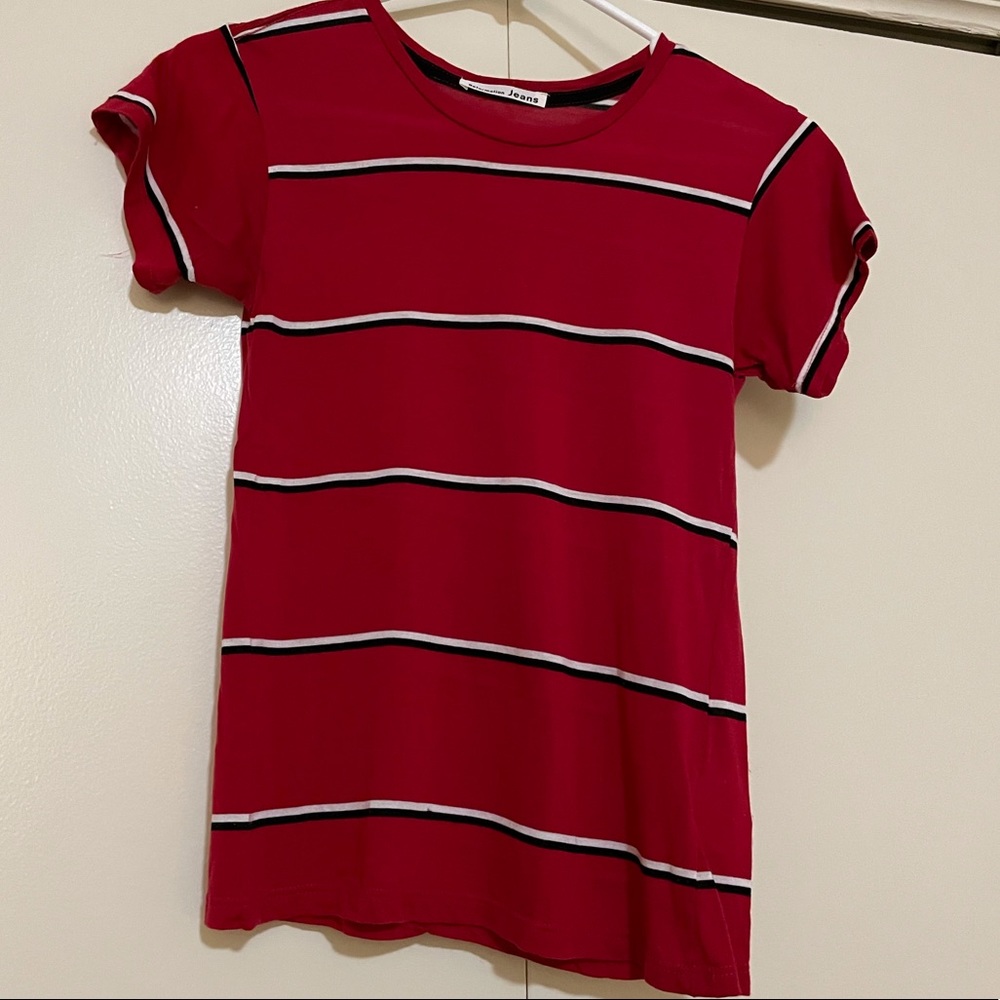 Reformation Red Stripe Short Sleeve Tee - Great Basic!